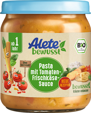 Menü Pasta mit Tomaten-Frischkäse-Sauce ab 1 Jahr, 250 g
