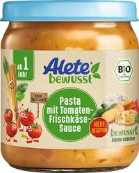 Menü Pasta mit Tomaten-Frischkäse-Sauce ab 1 Jahr, 250 g