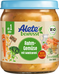 Menü Rahmgemüse mit Makkaroni ab 1 Jahr, 250 g