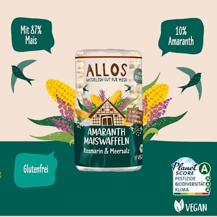 Amaranth Maiswaffeln Rosmarin & Meersalz, 115 g