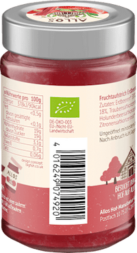 Fruchtaufstrich, Frucht Pur Erdbeere & Rhabarber 75% Frucht, 200 g