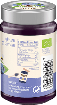 Fruchtaufstrich, Frucht Pur Heidelbeere 75% Frucht, 200 g