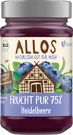 Fruchtaufstrich, Frucht Pur Heidelbeere 75% Frucht, 250 g