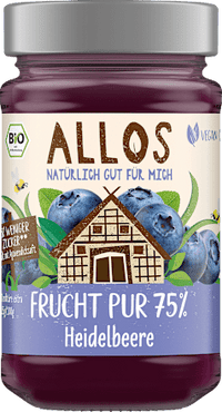Fruchtaufstrich, Frucht Pur Heidelbeere 75% Frucht, 250 g
