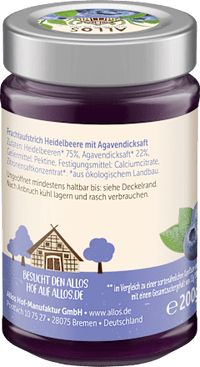 Fruchtaufstrich, Frucht Pur Heidelbeere 75% Frucht, 200 g