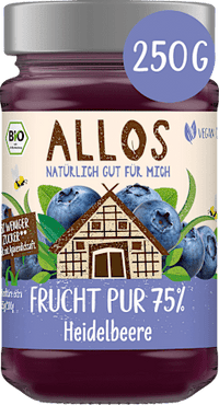 Fruchtaufstrich, Frucht Pur Heidelbeere 75% Frucht, 250 g