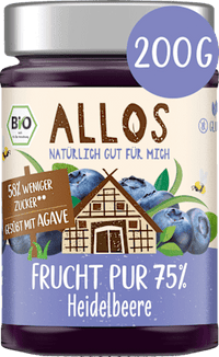 Fruchtaufstrich, Frucht Pur Heidelbeere 75% Frucht, 200 g