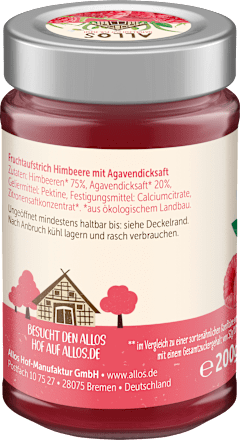 Fruchtaufstrich, Frucht Pur Himbeere 75% Frucht, 200 g