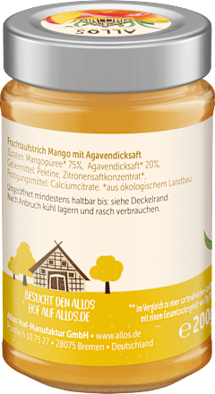 Fruchtaufstrich, Frucht Pur Mango 75% Frucht, 200 g