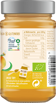 Fruchtaufstrich, Frucht Pur Mango 75% Frucht, 250 g