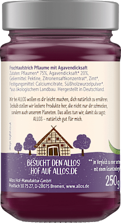 Fruchtaufstrich, Frucht Pur Pflaume 75% Frucht, 250 g