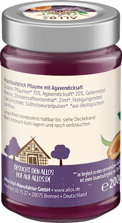 Fruchtaufstrich, Frucht Pur Pflaume 75% Frucht, 200 g