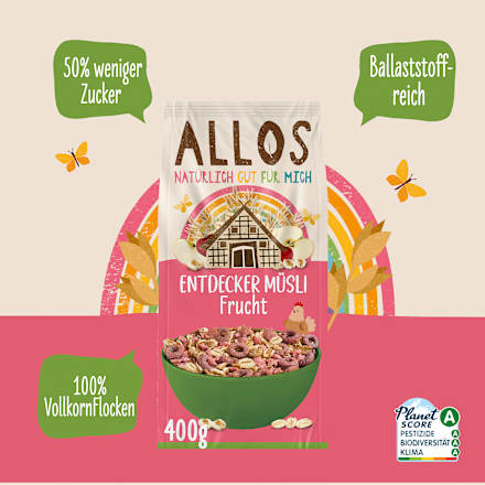 Müsli, Entdecker Frucht, 400 g ALLOS