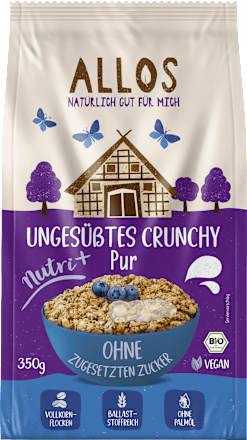 Müsli, Nutri+ Ungesüßtes Crunchy Pur, 350 g