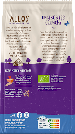 Müsli, Nutri+ Ungesüßtes Crunchy Pur, 350 g