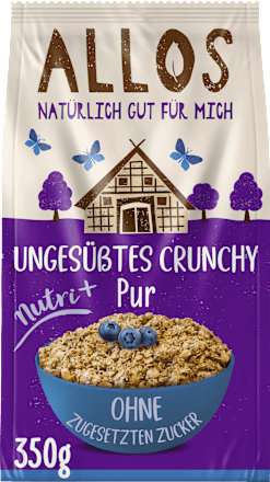 Müsli, Nutri+ Ungesüßtes Crunchy Pur, 350 g