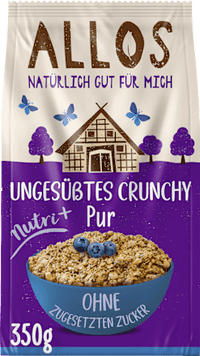 Müsli, Nutri+ Ungesüßtes Crunchy Pur, 350 g