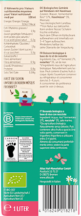 Pflanzendrink, Reis-Haselnuss Natur, 1 l