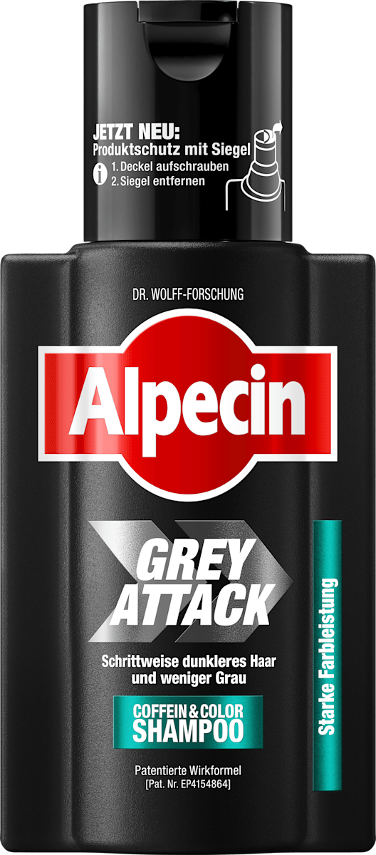 Alpecin Shampoo Grey Attack Coffein & Color, 200 ml