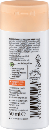 alverde BABY Baby Waschlotion & Shampoo Calendula, Reisegröße, 50 ml