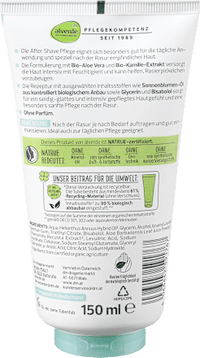 Aftershaveverzorging Aloë Vera Kamille, 150 ml