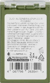 Augenbrauenpuder Duo 03 Dark, 1,6 g
