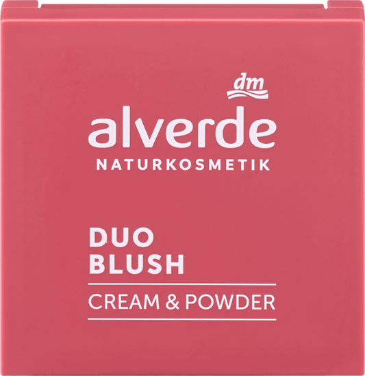 alverde NATURKOSMETIK Blush Palette Duo Cream & Powder 10 Powdered Rose, 2 g