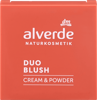 alverde NATURKOSMETIK Blush Palette Duo Cream & Powder 30 Coral Cloud, 2 g