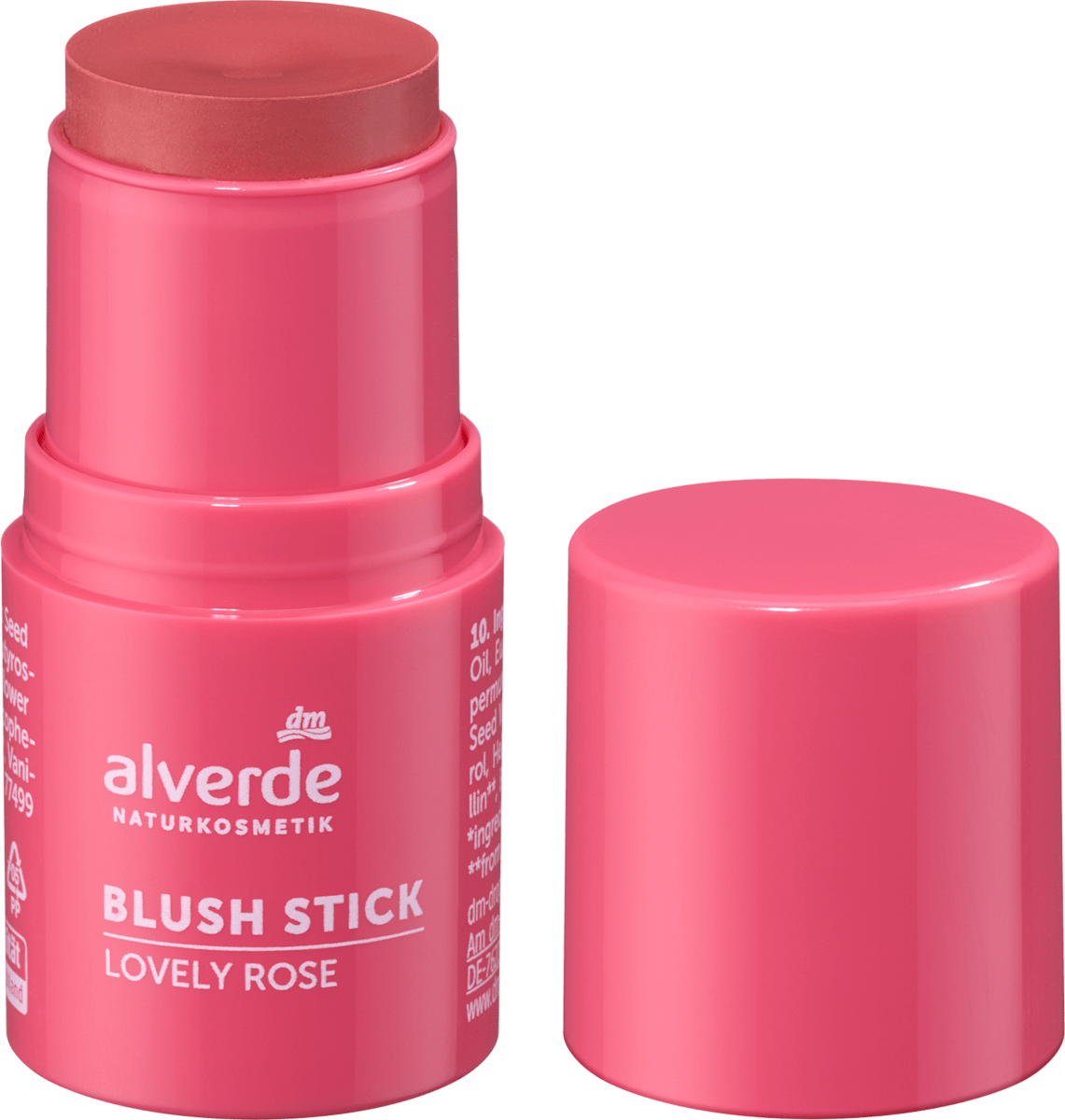 alverde NATURKOSMETIK Blush Stick Lovely Rose 10, 5 g
