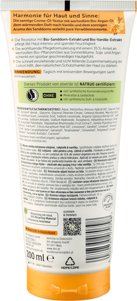 alverde NATURKOSMETIK Bodylotion Cremeöl Lotion Sanddorn & Vanille, 200 ml