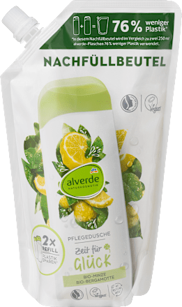 Duschgel Zeit für Glück Minze Bergamotte Nachfüllbeutel, 500 ml