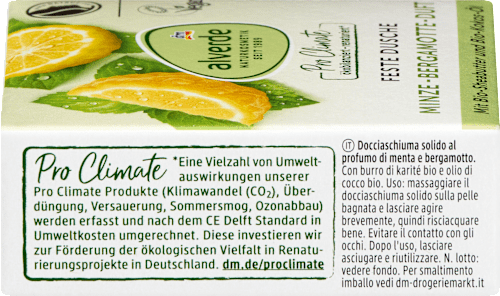 Festes Duschgel Minze-Bergamotte Duft, 60 g