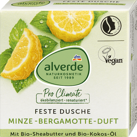 Festes Duschgel Minze-Bergamotte Duft, 60 g