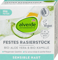 Festes Rasierstück Aloe Vera, Kamille, 50 g alverde NATURKOSMETIK