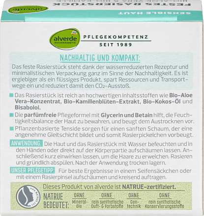Festes Rasierstück Aloe Vera & Kamille, 50 g