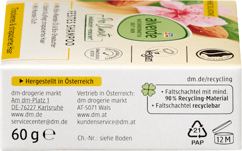 Festes Shampoo Mandel-Öl & Sheabutter, 60 g