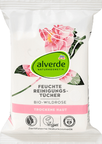 Feuchte Reinigungstücher Wildrose, 25 St alverde NATURKOSMETIK