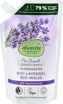 Flüssigseife Lavendel, Malve Nachfüllpack, 500 ml