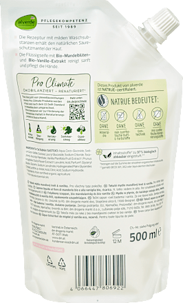 Flüssigseife Mandelblüte & Vanille, Nachfüllpack, 500 ml alverde NATURKOSMETIK