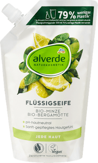 Flüssigseife Minze, Bergamotte Nachfüllpack, 500 ml alverde NATURKOSMETIK