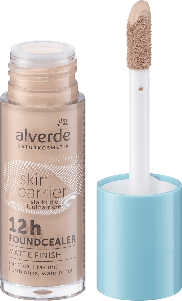 alverde NATURKOSMETIK Foundcealer Skin Barrier 12h Matte Finish 10 Cool, 15 ml