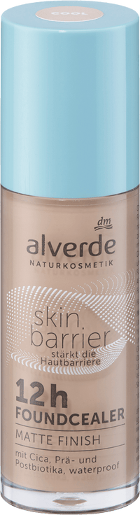 alverde NATURKOSMETIK Foundcealer Skin Barrier 12h Matte Finish 10 Cool, 15 ml
