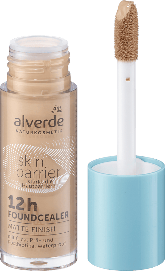 alverde COSMÉTIQUES NATURELS Foundcealer Skin Barrier 12h Matte Finish 30 Neutre, 15 ml