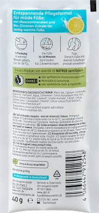 Fußbad Badekristalle Zitrone, 40 g