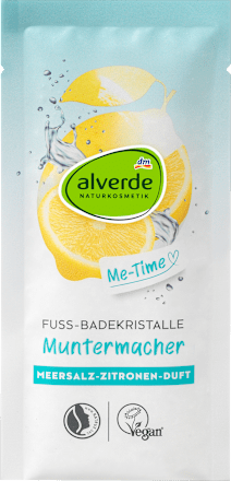 Fußbadekristalle "Muntermacher" Meersalz Zitrone, 40 g