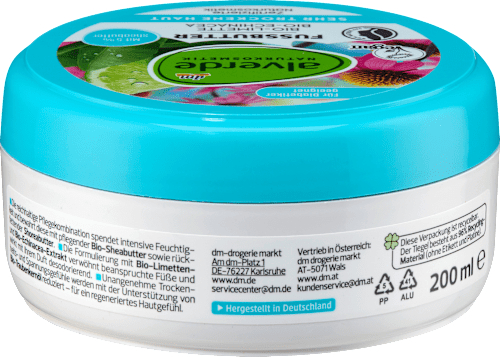 Fußbutter Limette & Echinacea, 200 ml alverde NATURKOSMETIK