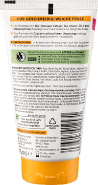 Fußpeeling mit Orange, 75 ml
