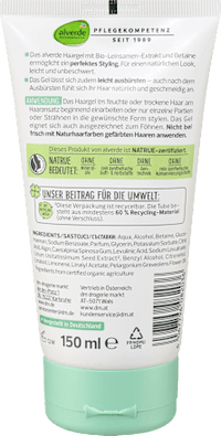 Haargel mit Bio-Leinsamen & Betaine, 150 ml