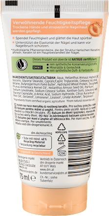 Hand- und Nagelbalsam Aprikose, 75 ml