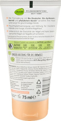 Hand- und Nagelbalsam Aprikosenkernöl & Pflanzliches Keratin, 75 ml alverde NATURKOSMETIK